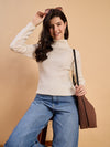 RVK Women Solid Acrylic High Neck Sweater