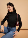 RVK Women Solid Acrylic High Neck Sweater