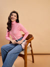 RVK Women Solid Acrylic High Neck Sweater