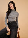 RVK Women Solid Acrylic High Neck Sweater