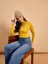 RVK Women Solid Acrylic High Neck Sweater