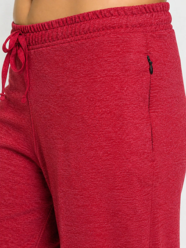 FEMEA Women Solid Wide Leg Track Pants