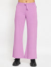 FEMEA Women Solid Wide Leg Track Pants