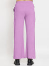 FEMEA Women Solid Wide Leg Track Pants