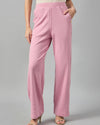 FEMEA Women Mid Rise Flared Parallel Trousers
