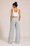 Femea Women's Wide-Leg Track Pants with Contrast White Piping