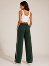 Femea Women's Wide-Leg Track Pants with Contrast White Piping