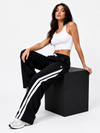 Femea Women's Wide-Leg Track Pants with Contrast White Piping