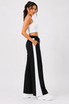 Femea Women's Wide-Leg Track Pants with Contrast White Piping