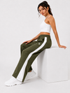 Femea Women's Wide-Leg Track Pants with Contrast White Piping