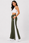Femea Women's Wide-Leg Track Pants with Contrast White Piping
