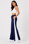 Femea Women's Wide-Leg Track Pants with Contrast White Piping