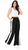 Femea Women's Side Panel Wide Leg Track Pants-1333