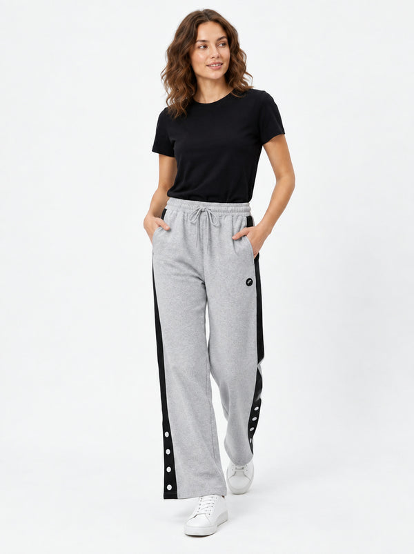 Femea Women's Side Panel Wide Leg Track Pants-1333