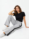 Femea Women's Side Panel Wide Leg Track Pants-1333