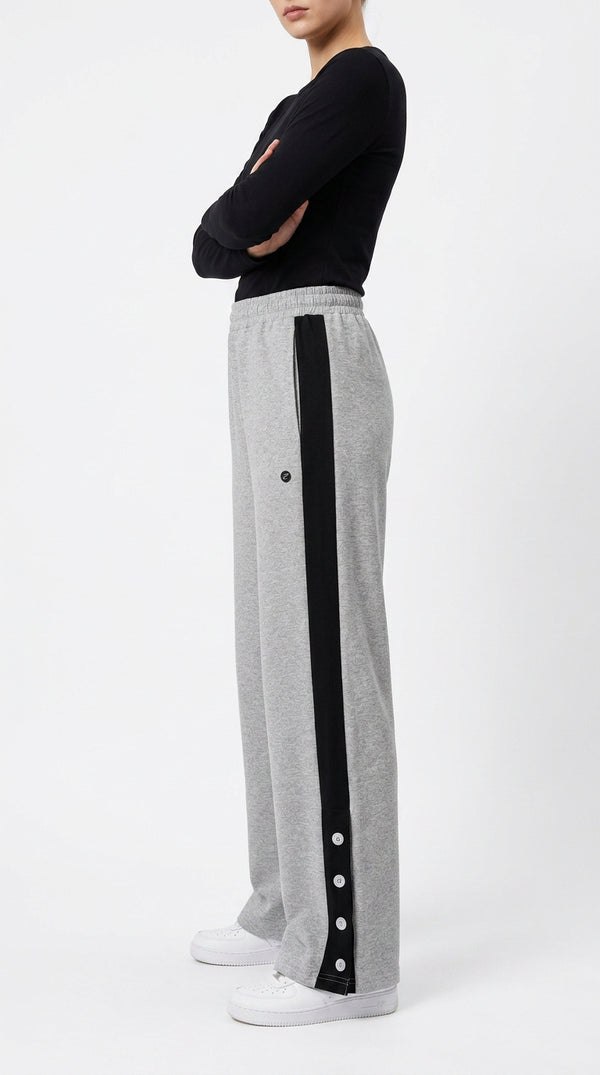 Femea Women's Side Panel Wide Leg Track Pants-1333
