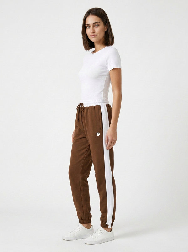 Femea Women’s Side Stripe Jogger Track Pants with Drawstring Waist