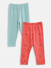 FEMEA Pack of 2 Printed Ankle Length Leggings