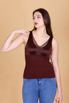 New Satin Brushed Aloe Vera Thermal Vest Outer Lace Women Inner wear