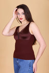 New Satin Brushed Aloe Vera Thermal Vest Outer Lace Women Inner wear