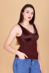 New Satin Brushed Aloe Vera Thermal Vest Outer Lace Women Inner wear