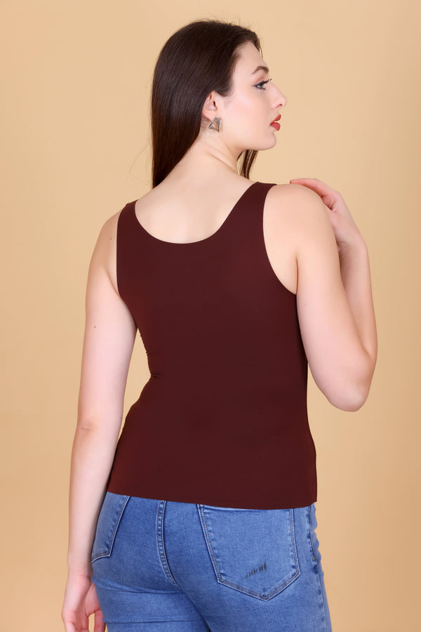 New Satin Brushed Aloe Vera Thermal Vest Outer Lace Women Inner wear