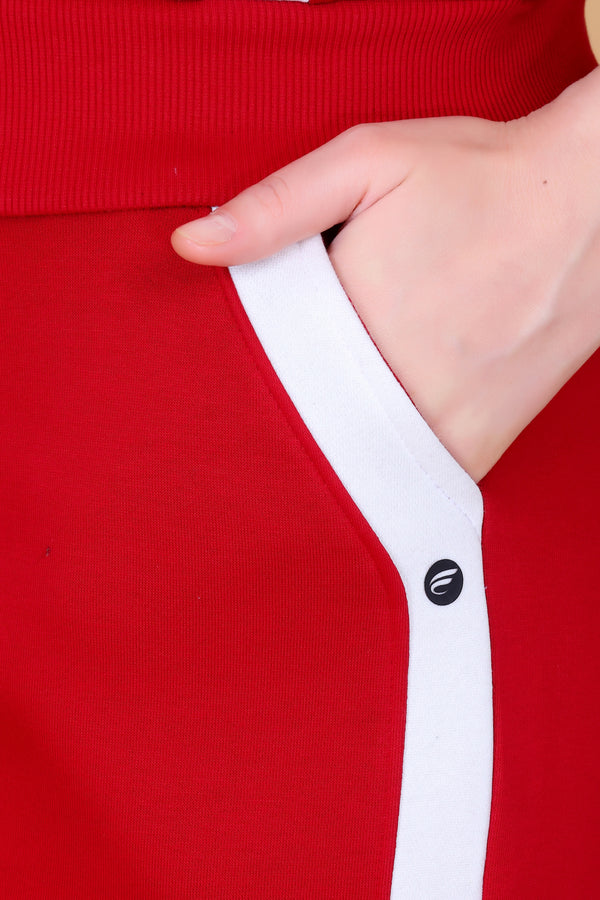 Femea Women’s Stylish Zip-Up Tracksuit Set with Contrast Panel Design