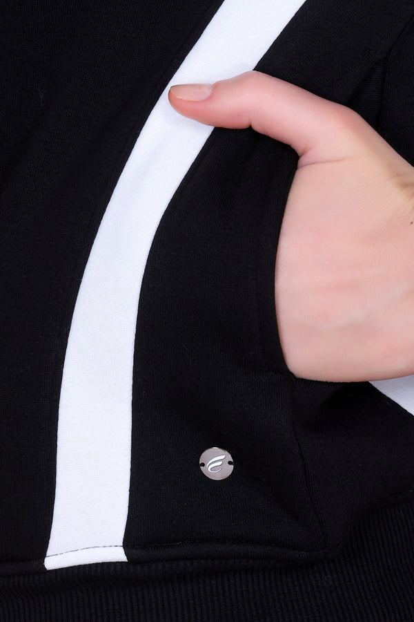 Femea Women’s Stylish Zip-Up Tracksuit Set with Contrast Panel Design