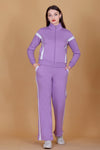 Femea Women’s Stylish Zip-Up Tracksuit Set with Contrast Panel Design