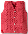 RVK Sleeveless Cable Knit Vest Sweater