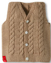 RVK Sleeveless Cable Knit Vest Sweater
