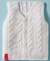 RVK Sleeveless Cable Knit Vest Sweater