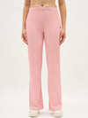 Femea Women Ribbed Polyester Lycra Straight Fit Track Pants