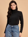 RVK Women Solid Acrylic High Neck Sweater
