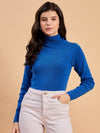 RVK Women Solid Acrylic High Neck Sweater