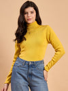 RVK Women Solid Acrylic High Neck Sweater