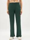 Femea Women Ribbed Polyester Lycra Straight Fit Track Pants