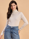 RVK Women Solid Acrylic High Neck Sweater