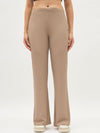 Femea Women Ribbed Polyester Lycra Straight Fit Track Pants