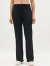 Femea Women Ribbed Polyester Lycra Straight Fit Track Pants