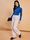 RVK Women Solid Acrylic High Neck Sweater