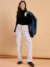 RVK Women Solid Acrylic High Neck Sweater