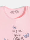 FEMEA Girls Pack Of 3 Typography 3 Printed T-shirt