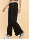Femea Women Black Jeans style Track Pants