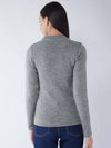 RVK Women Solid Acrylic Pullover Sweater-Grey