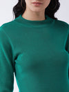 RVK Women Solid Acrylic Pullover Sweater- PARROT GREEN