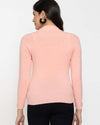 RVK Women Solid Acrylic Pullover Sweater-PINK