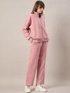 Femea Women Mock Collar Fleece Drop shoulder Track Suit