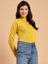RVK Women Solid Acrylic High Neck Sweater
