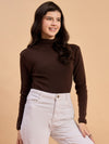 RVK Women Solid Acrylic High Neck Sweater